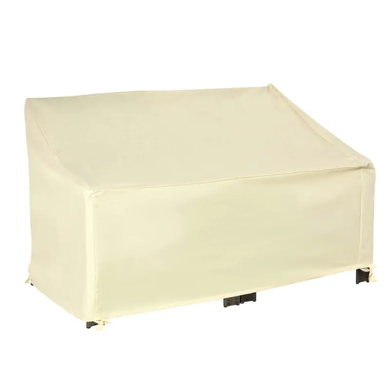 Outsunny Waterproof 600D Oxford Sofa Cover – Protective 2-Seater Outdoor Furniture Shield, Beige, Fits Most Patio Sofas 1