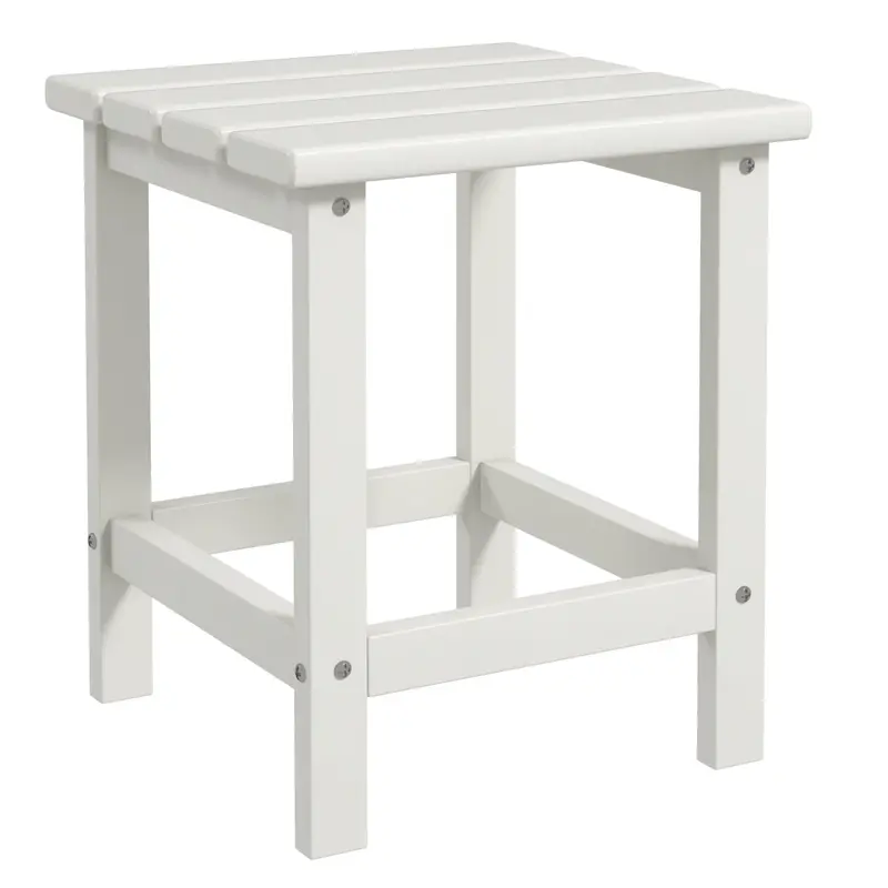 Outsunny White Square Hdpe Outdoor Coffee Table – 38 X 38 X 46Cm 1