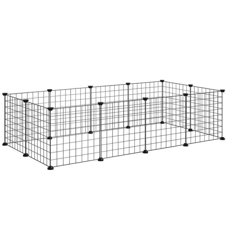 Pawhut 12-Panel Diy Pet Playpen – Heavy-Duty Wire Enclosure For Guinea Pigs, Rabbits & Small Pets 1