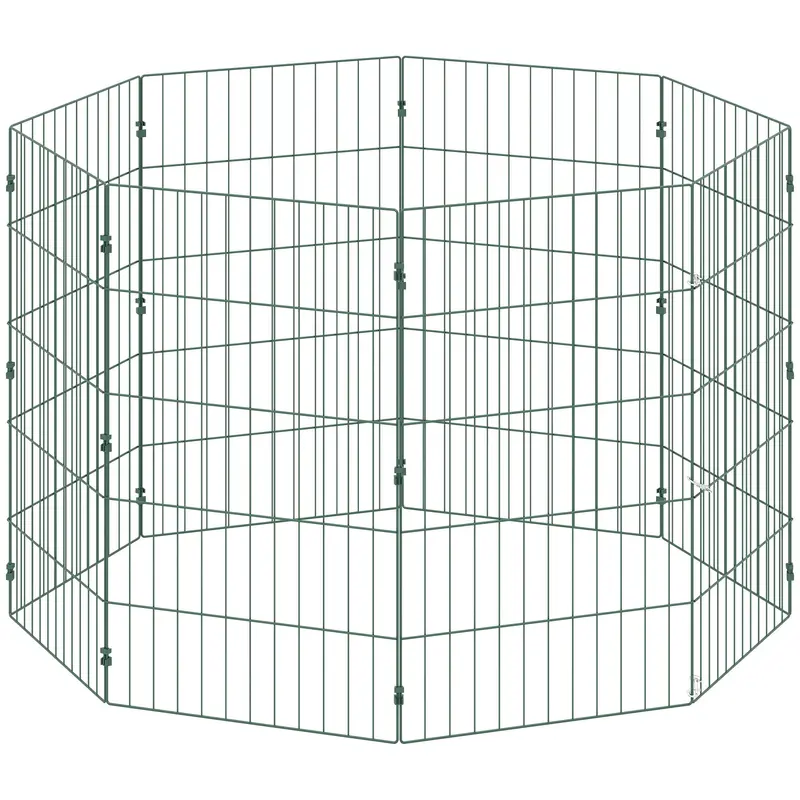 Pawhut 8-Panel Indoor/Outdoor Dog Playpen – 80Cm Height Heavy-Duty Enclosure For Medium-Sized Dogs 1