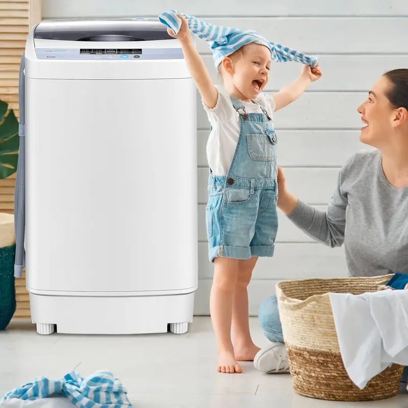 Portable Mini Washing Machine With 8 Water-Level Settings & 10 Wash Cycles 1