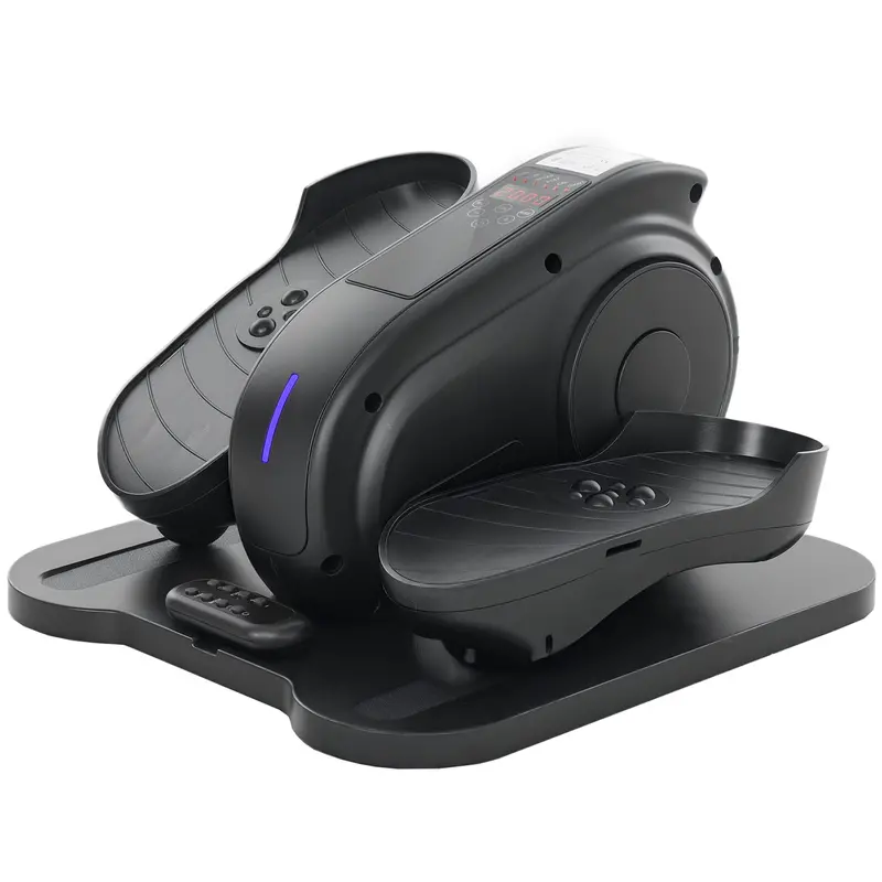 Sportnow Compact Under-Desk Elliptical – Black Seated Pedal Exerciser With Lcd Monitor, 10-Speed Control, Remote, And Ultra-Quiet Operation 1