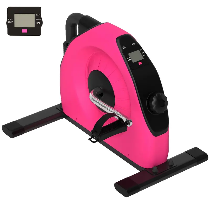 Sportnow Portable Pedal Exerciser – Mini Exercise Bike With Lcd Display For Arm/Leg Rehab & Therapy (Pink) 1