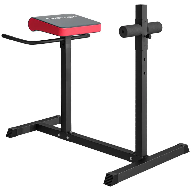 Sportnow Roman Chair Hyperextension Bench – Back Extension Machine With Adjustable Leg Rollers For Core & Glute Workouts 1