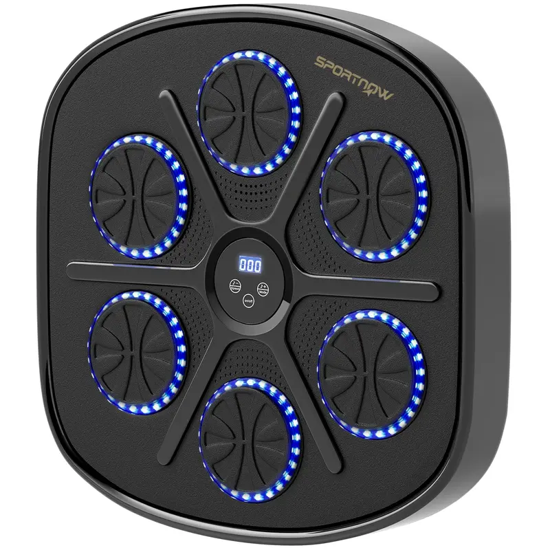 Sportnow Smart Bluetooth Boxing Machine With Wall Mount, 9 Speeds, Led Feedback, And Included Gloves 1