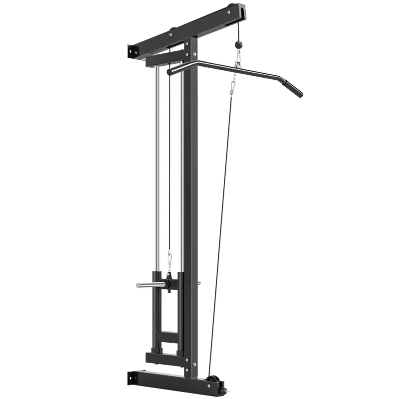 Sportnow Wall-Mounted Lat Pulldown & Cable Crossover Machine – Dual-Pulley Home Gym System 1