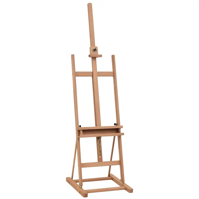 Vinsetto Beech Wood Adjustable Artist Easel – H-Frame With 171–230 Cm Height & 0–80° Tilt 1